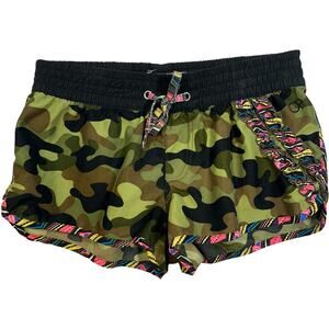 OP Camo Running Shorts Jr Women SZ S Athletic Low Rise Y2K Retro Athleisure Surf